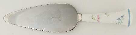 Forget Me Not Blue Pie & Cake Server with Stainless Blade