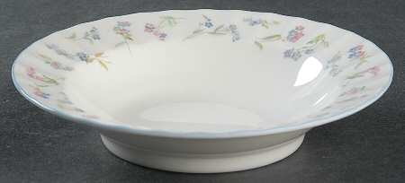 Forget Me Not Blue Rim Fruit/Dessert (Sauce) Bowl