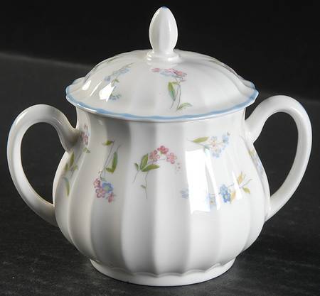 Forget Me Not Blue Mini Sugar Bowl & Lid