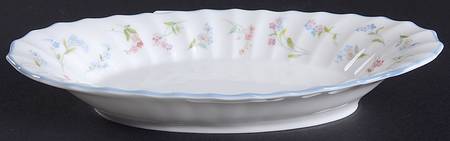 Forget Me Not Blue Pickle Dish