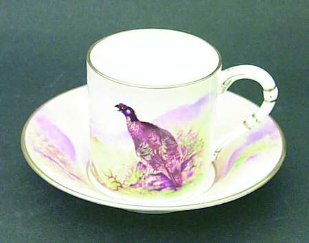 Game Birds Flat Demitasse Cup & Saucer Set