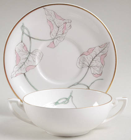 Gloriana Flat Cream Soup Bowl & Saucer Set