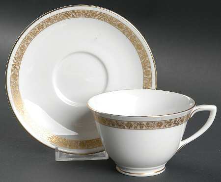 Golden Anniversary Footed Cup & Saucer Set