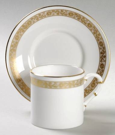Golden Anniversary Flat Demitasse Cup & Saucer Set