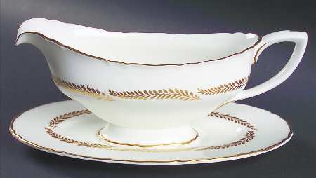 Golden Bracken Gravy Boat & Underplate
