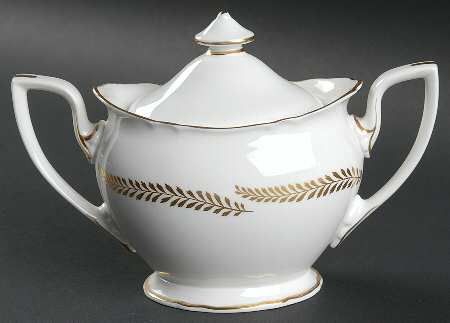 Golden Bracken Sugar Bowl & Lid