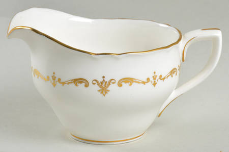 Gold Chantilly Creamer by Royal Worcester