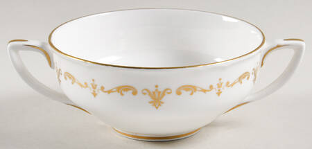 Gold Chantilly Flat Cream Soup Bowl