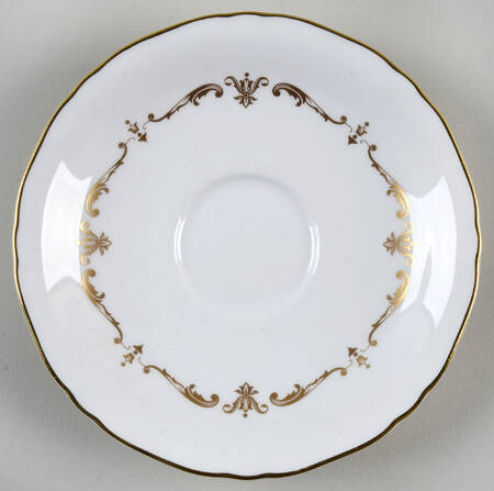 Gold Chantilly Saucer for Footed Cup by Royal Worcester