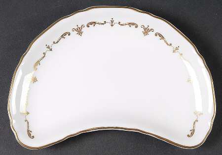 Gold Chantilly Crescent Salad Plate by Royal Worcester