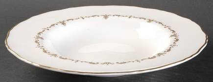 Gold Chantilly Large Rim Soup Bowl by Royal Worcester