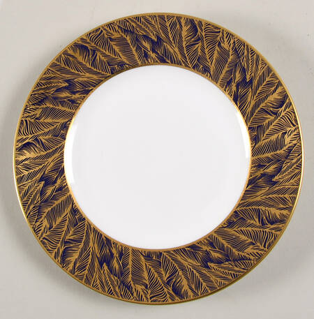 Gold Feathers Bread & Butter Plate