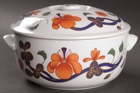 Grainger Imari 2.75 Qt Round Covered Casserole