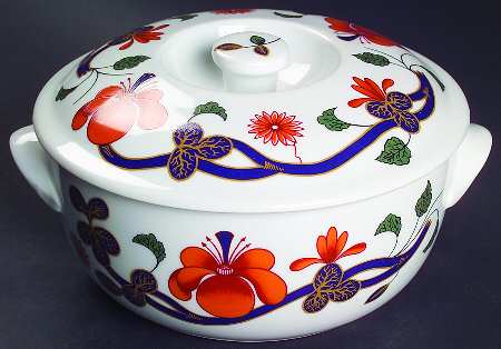 Grainger Imari 1.25 Qt Round Covered Casserole