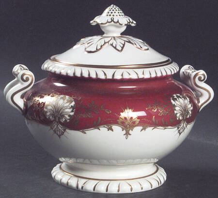 Hatfield Red Sugar Bowl & Lid
