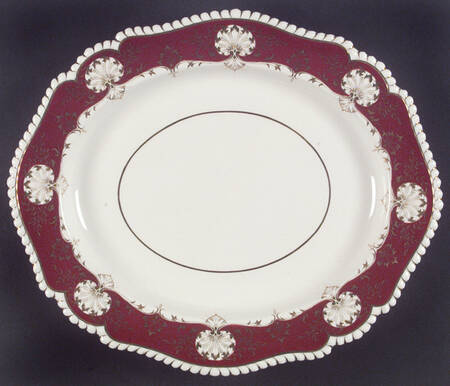 Hatfield Red 16" Oval Serving Platter