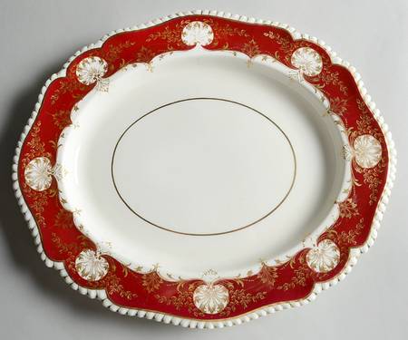 Hatfield Red 14" Oval Serving Platter