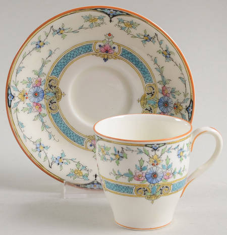 Hollywood (Light Cream, Smooth) Flat Demitasse Cup & Saucer Set