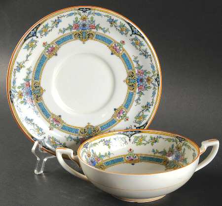 Hollywood (Light Cream, Smooth) Flat Cream Soup Bowl & Saucer Set