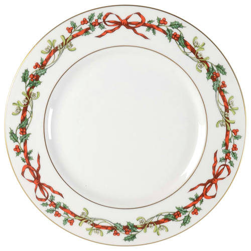 Holly Ribbons Dinner Plate
