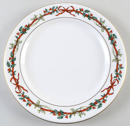 Holly Ribbons Service Plate (Charger)