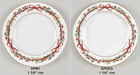 Holly Ribbons Salad Plate