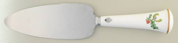 Holly Ribbons Pie & Cake Server with Stainless Blade