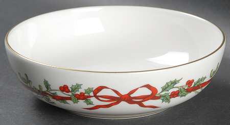 Holly Ribbons Fruit/Dessert (Sauce) Bowl