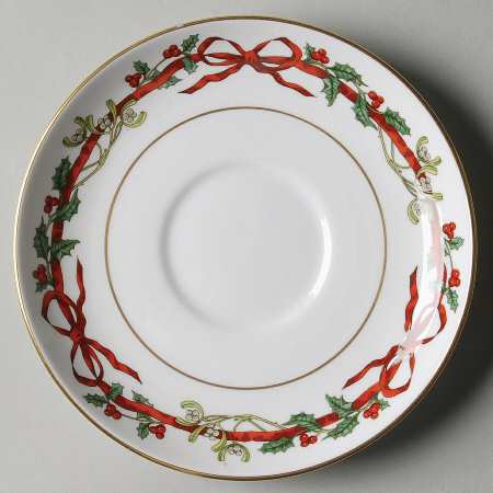 Holly Ribbons Saucer for V.I.P Cup