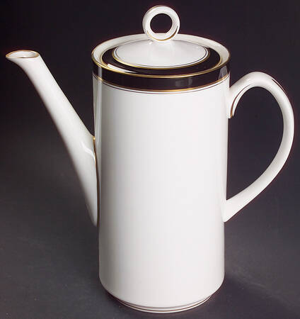 Howard Black (Gold Trim) Coffee Pot & Lid