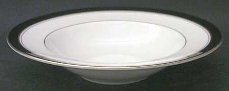 Howard Black (Gold Trim) Rim Soup Bowl