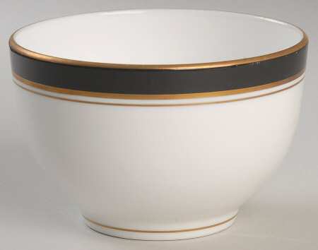 Howard Black (Gold Trim) Open Sugar Bowl