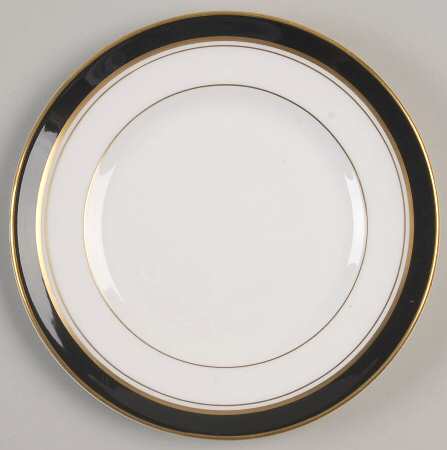 Howard Black (Gold Trim) Bread & Butter Plate