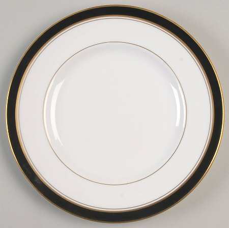Howard Black (Gold Trim) Salad Plate