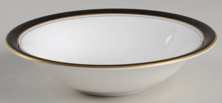 Howard Black (Gold Trim) Coupe Cereal Bowl