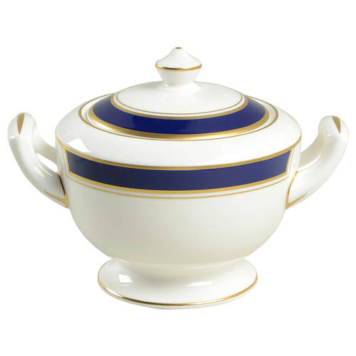 Howard-Cobalt Blue (Gold Trim) Sugar Bowl & Lid by Royal Worcester
