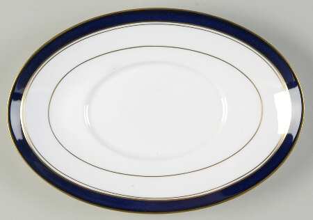 Howard-Cobalt Blue (Gold Trim) Underplate for Gravy Boat