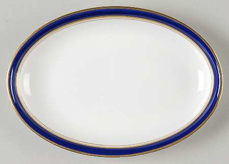 Howard-Cobalt Blue (Gold Trim) Pickle Dish