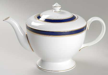 Howard-Cobalt Blue (Gold Trim) Teapot & Lid by Royal Worcester