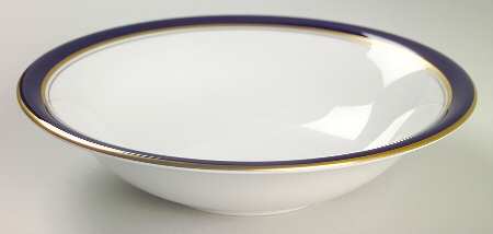 Howard-Cobalt Blue (Gold Trim) Coupe Cereal Bowl by Royal Worcester