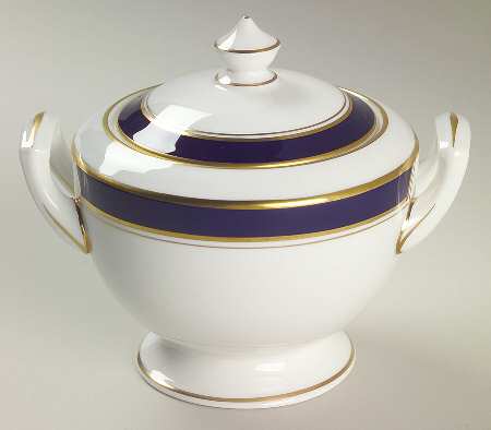 Howard-Cobalt Blue (Gold Trim) Sugar Bowl & Lid