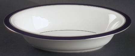 Howard Cobalt Blue (Platinum Trim) 10" Oval Vegetable Bowl