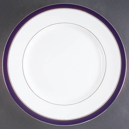 Howard Cobalt Blue (Platinum Trim) 12" Chop Plate (Round Platter)