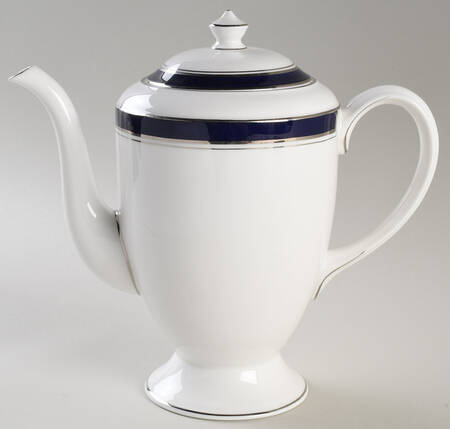Howard Cobalt Blue (Platinum Trim) Coffee Pot & Lid