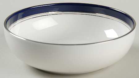 Howard Cobalt Blue (Platinum Trim) Fruit/Dessert (Sauce) Bowl