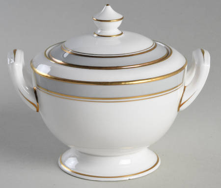 Howard Gray (Gold Trim) Sugar Bowl & Lid