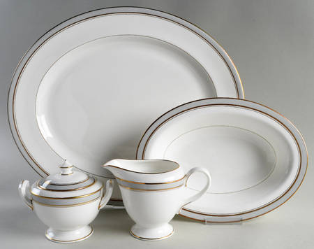Howard Gray (Gold Trim) 5 Piece Hostess Set
