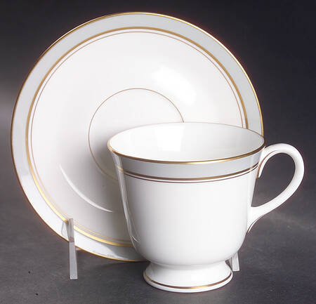 Howard Gray (Gold Trim) Footed Cup & Saucer Set