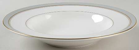 Howard Gray (Gold Trim) Large Rim Soup Bowl