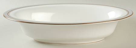 Howard Gray (Gold Trim) 10" Oval Vegetable Bowl